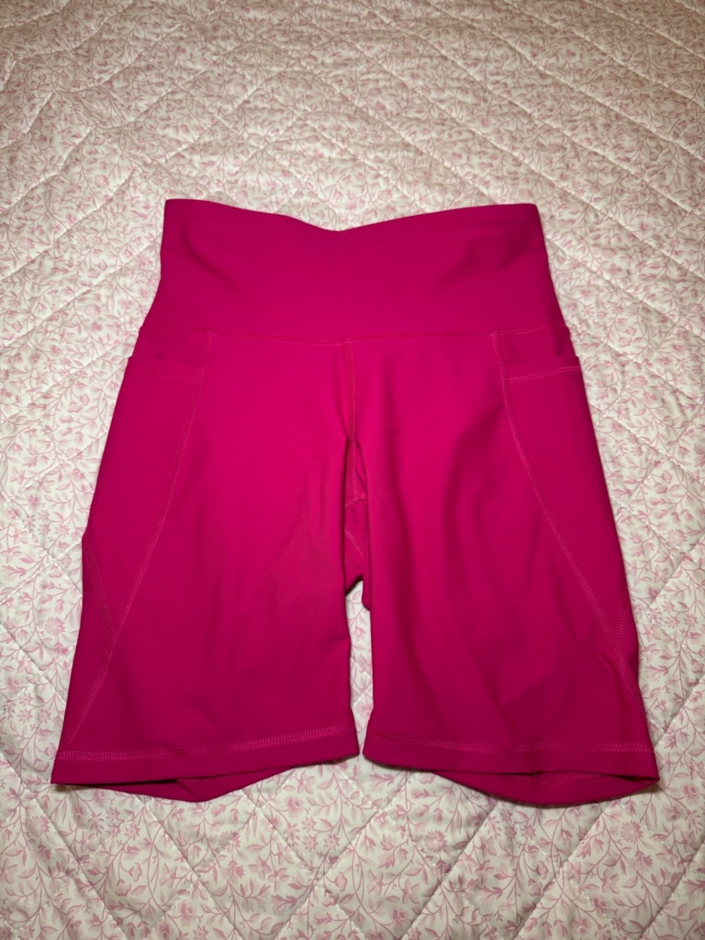 Old Navy Hot Pink High-Waist Bike Shorts